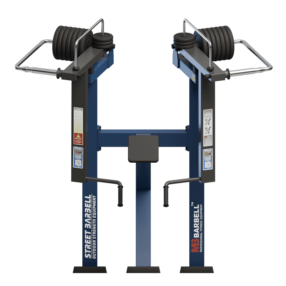 OUTDOOR FITNESS EQUIPMENT STREETBARBELL DIVERGING STANDING ROW