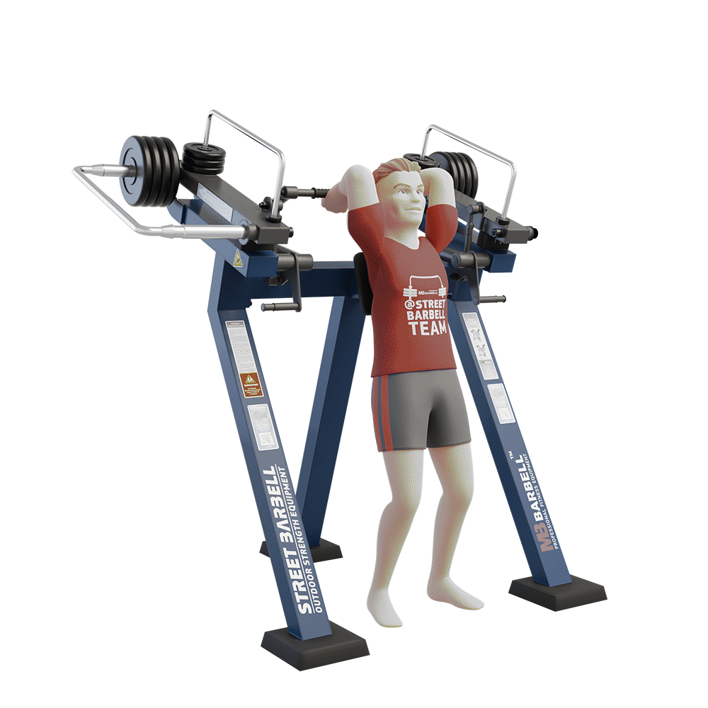 OUTDOOR FITNESS EQUIPMENT STREETBARBELL OVERHEAD TRICEP EXTENSION