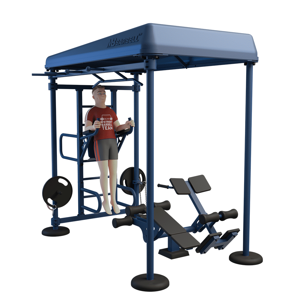 OUTDOOR FITNESS EQUIPMENT STREETBARBELL MULTI WORKOUT STATION