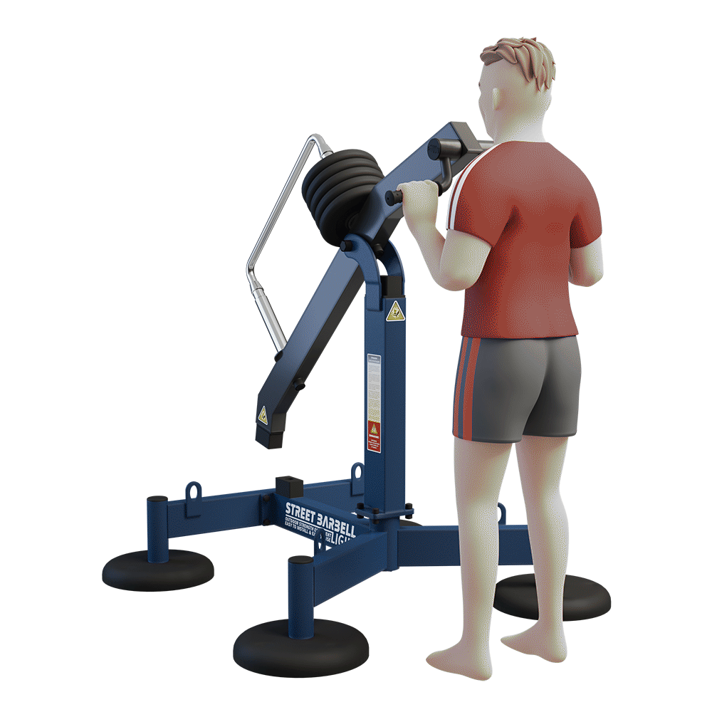 OUTDOOR FITNESS EQUIPMENT STREETBARBELL TRICEP PULLDOWN