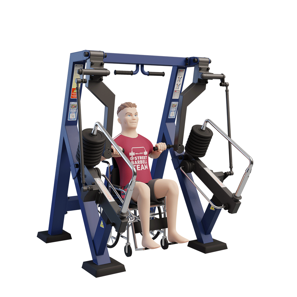 OUTDOOR FITNESS EQUIPMENT STREETBARBELL CHEST PRESS