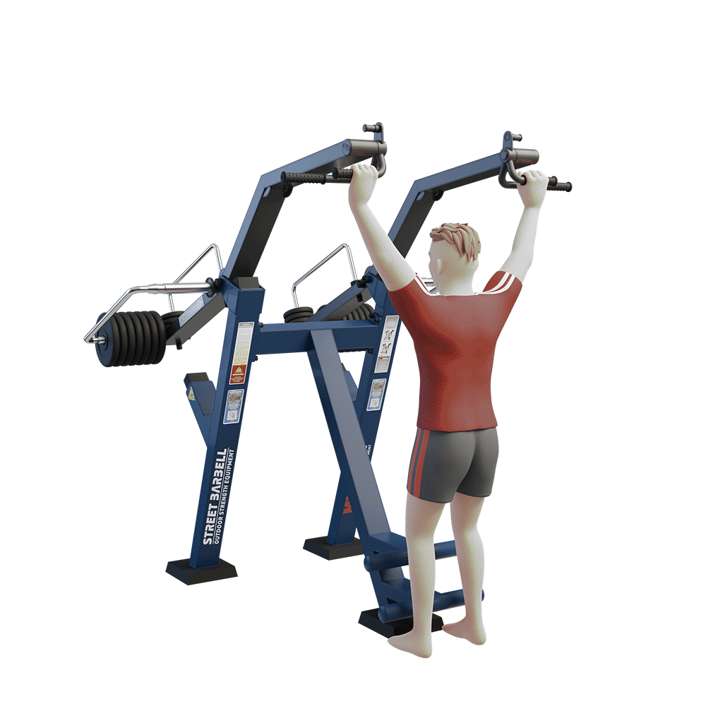 OUTDOOR FITNESS EQUIPMENT STREETBARBELL LAT PULLDOWN