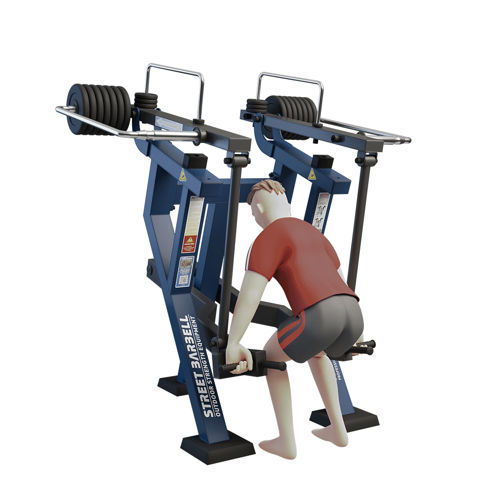 OUTDOOR FITNESS EQUIPMENT STREETBARBELL COMBO DEAD LIFT