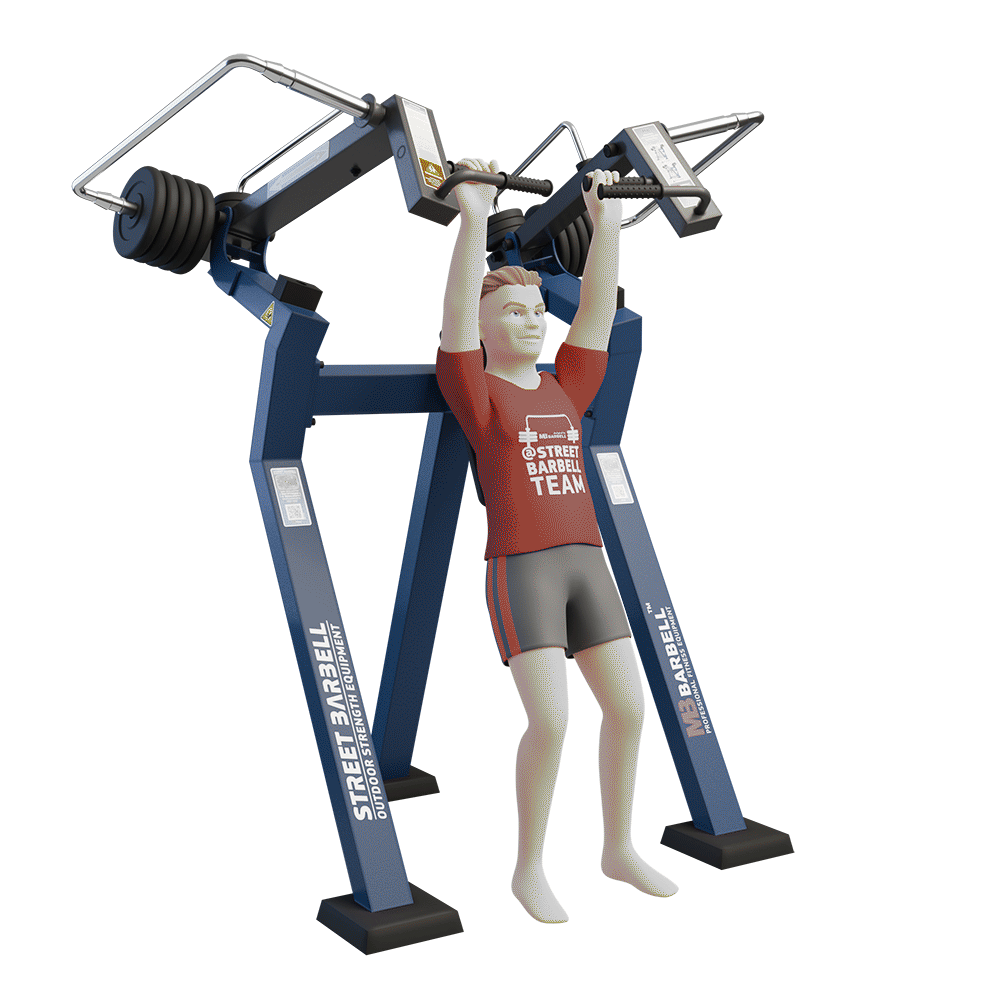 OUTDOOR FITNESS EQUIPMENT STREETBARBELL CONVERING SHOULDER PRESS