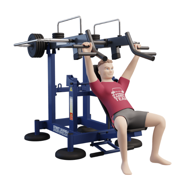 OUTDOOR FITNESS EQUIPMENT STREETBARBELL INCLINE BENCH PRESS