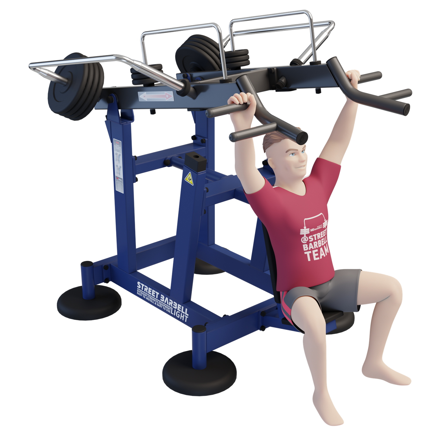 OUTDOOR FITNESS EQUIPMENT STREETBARBELL SHOULDER PRESS