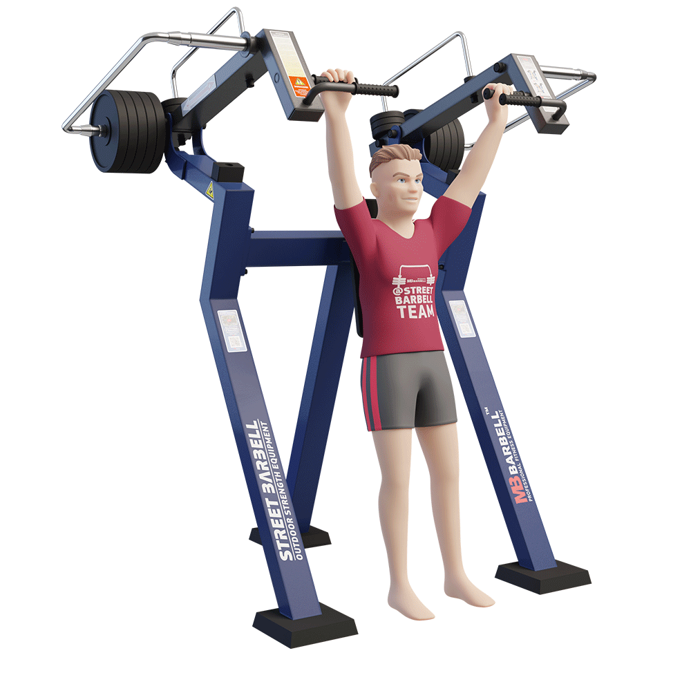 OUTDOOR FITNESS EQUIPMENT STREETBARBELL VERTICAL OVERHEAD PRESS