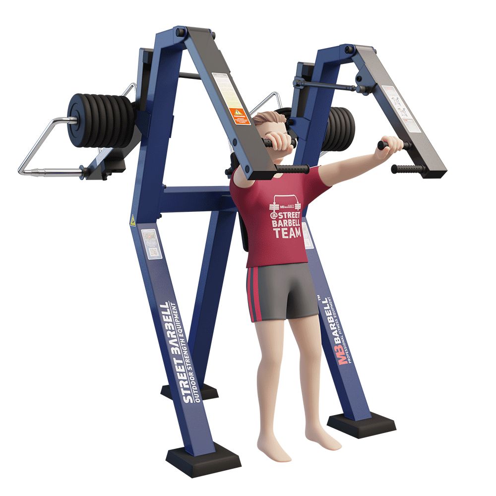 OUTDOOR FITNESS EQUIPMENT STREETBARBELL CHEST PRESS