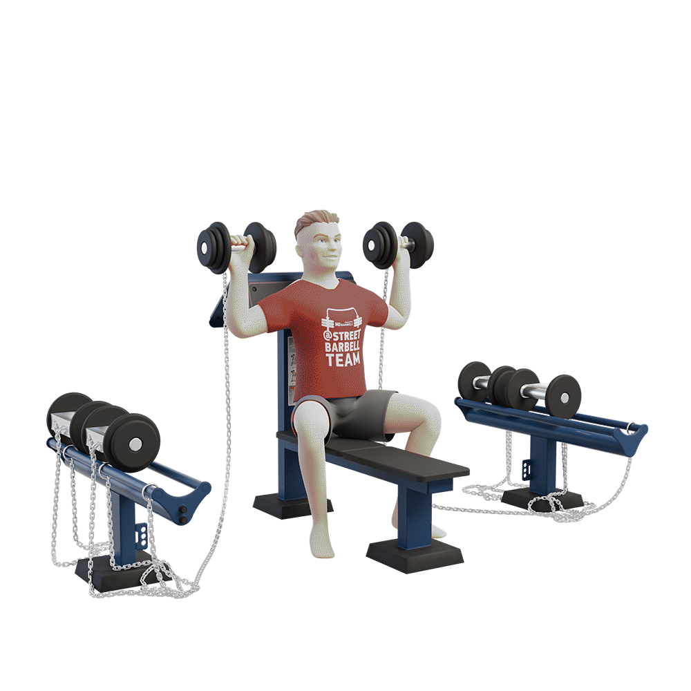 OUTDOOR FITNESS EQUIPMENT STREETBARBELL DUMBBELL SET