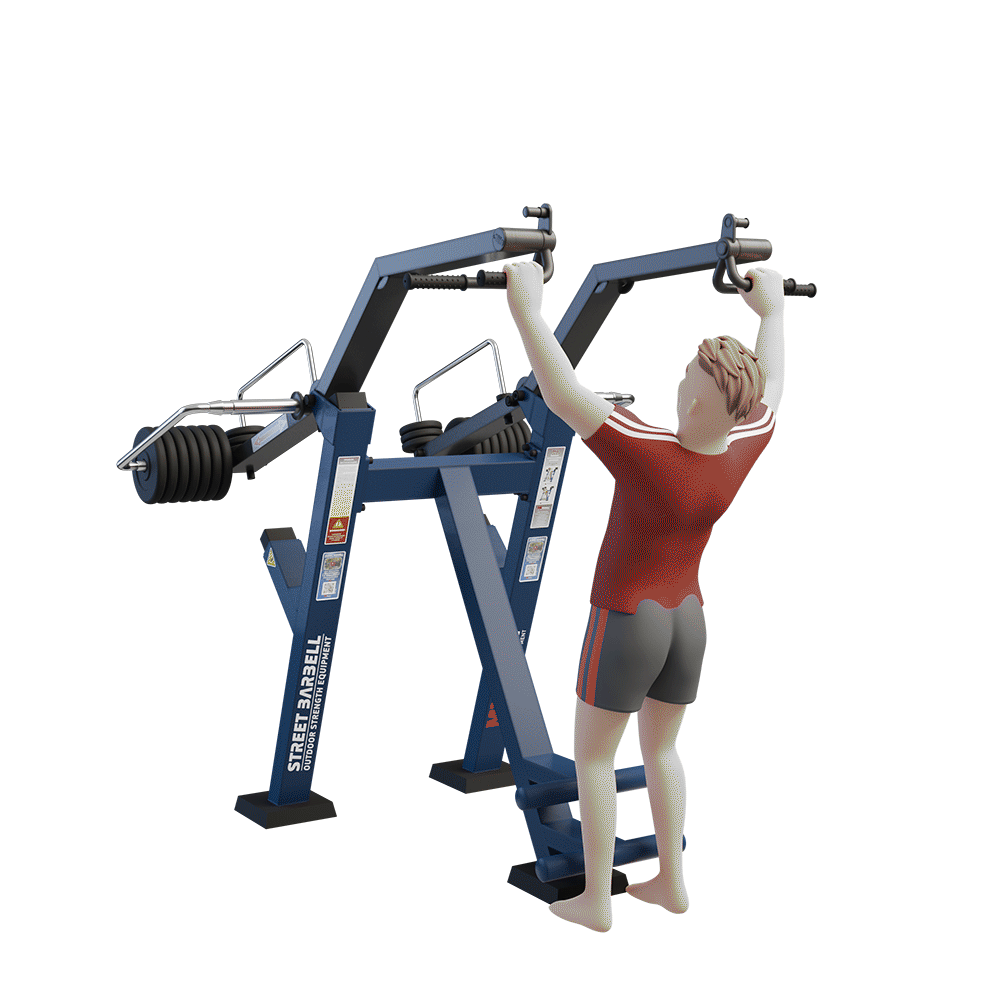 OUTDOOR FITNESS EQUIPMENT STREETBARBELL LAT PULLDOWN