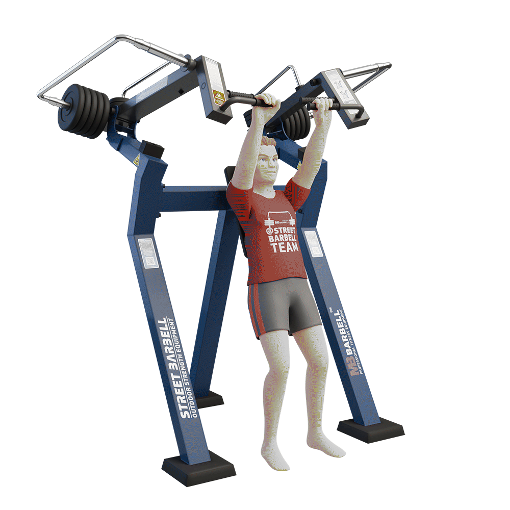 OUTDOOR FITNESS EQUIPMENT STREETBARBELL CONVERING SHOULDER PRESS