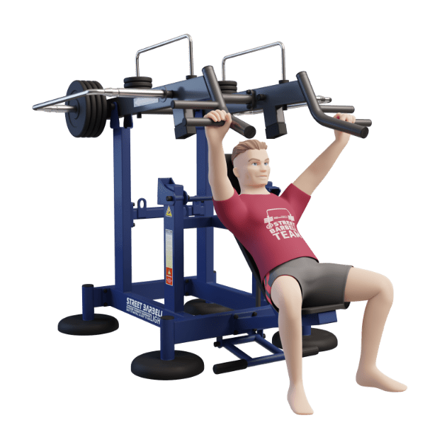 OUTDOOR FITNESS EQUIPMENT STREETBARBELL INCLINE BENCH PRESS