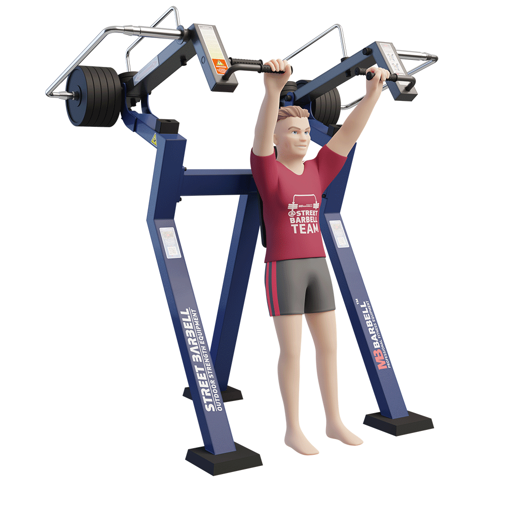 OUTDOOR FITNESS EQUIPMENT STREETBARBELL VERTICAL OVERHEAD PRESS