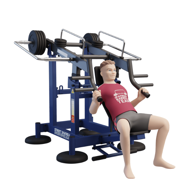 OUTDOOR FITNESS EQUIPMENT STREETBARBELL INCLINE BENCH PRESS