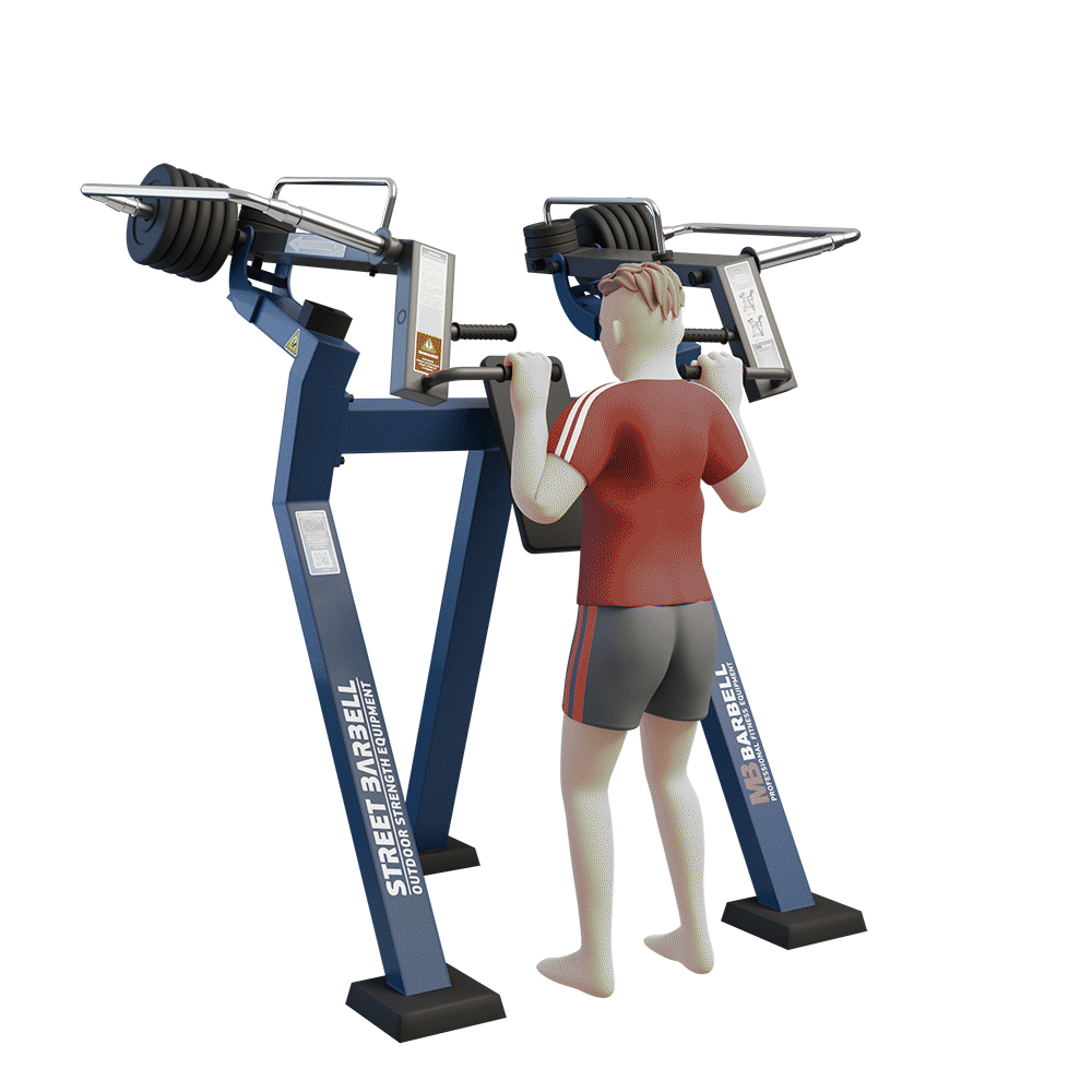 OUTDOOR FITNESS EQUIPMENT STREETBARBELL CONVERING SHOULDER PRESS