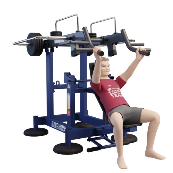 OUTDOOR FITNESS EQUIPMENT STREETBARBELL INCLINE BENCH PRESS