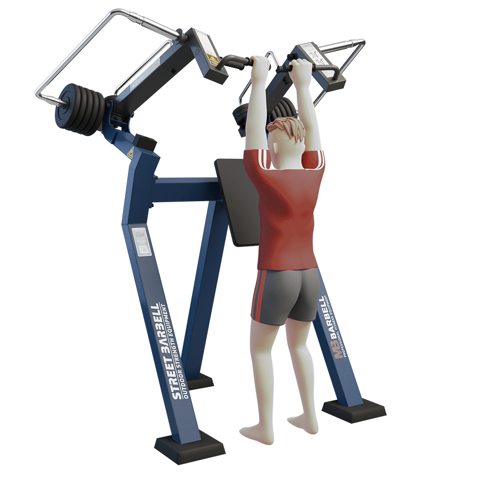 OUTDOOR FITNESS EQUIPMENT STREETBARBELL CONVERING SHOULDER PRESS