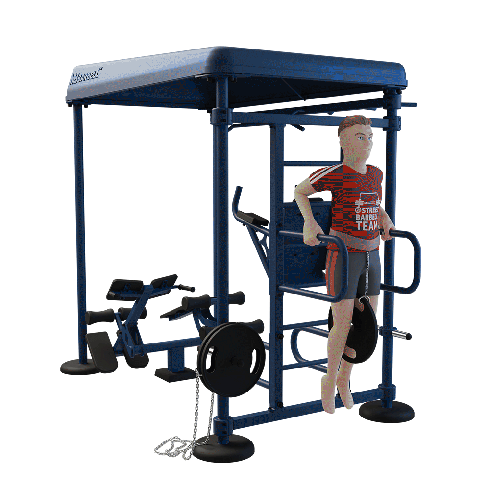 OUTDOOR FITNESS EQUIPMENT STREETBARBELL MULTI WORKOUT STATION