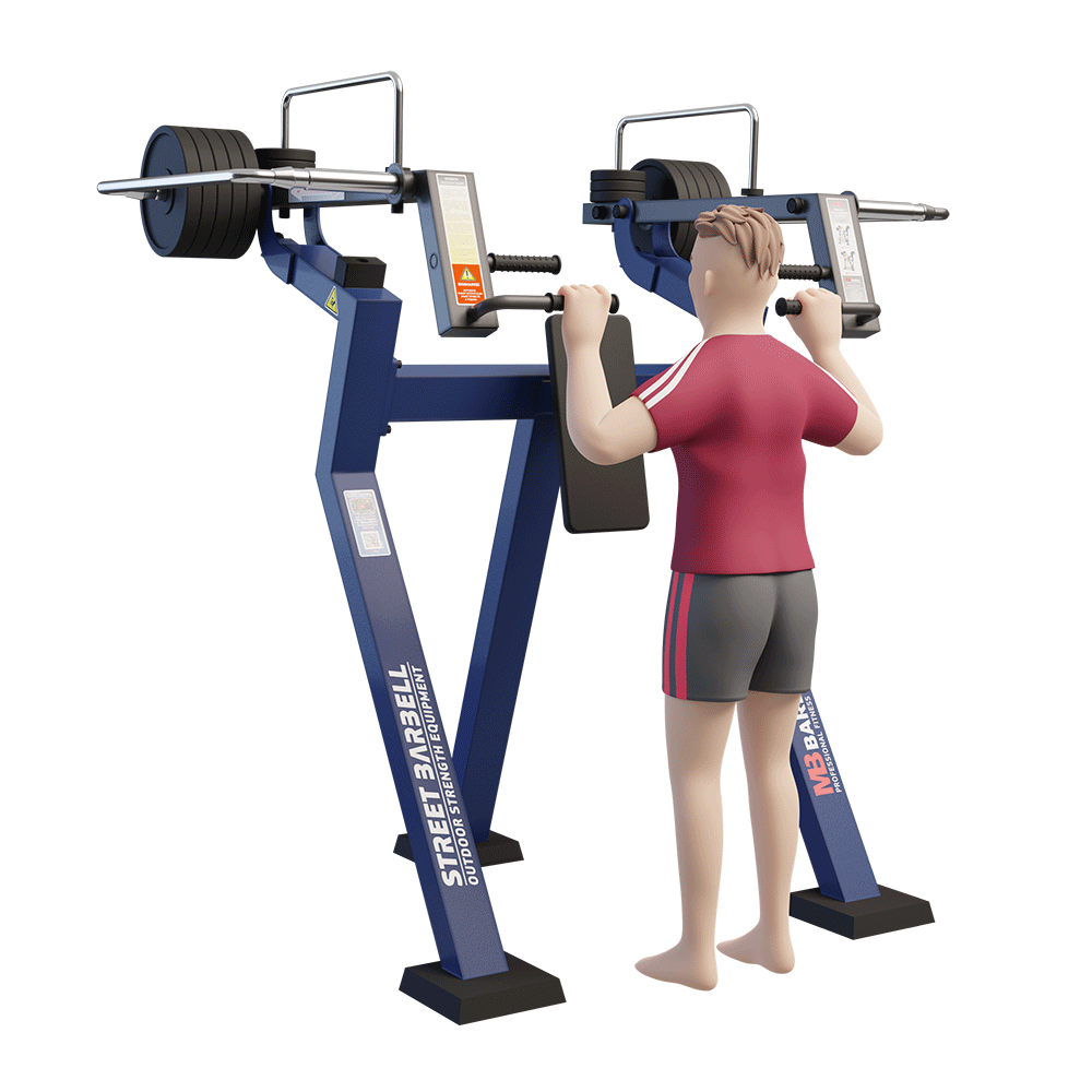 OUTDOOR FITNESS EQUIPMENT STREETBARBELL VERTICAL OVERHEAD PRESS