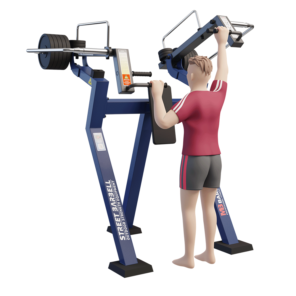 OUTDOOR FITNESS EQUIPMENT STREETBARBELL VERTICAL OVERHEAD PRESS