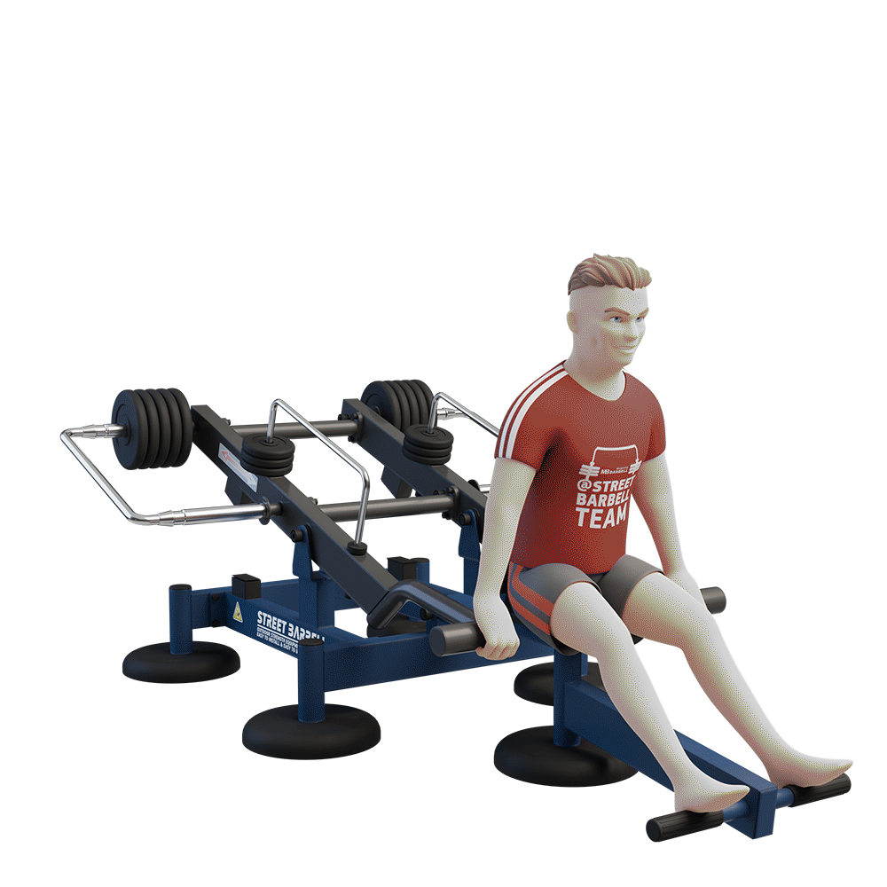 OUTDOOR FITNESS EQUIPMENT STREETBARBELL SEATED DIP