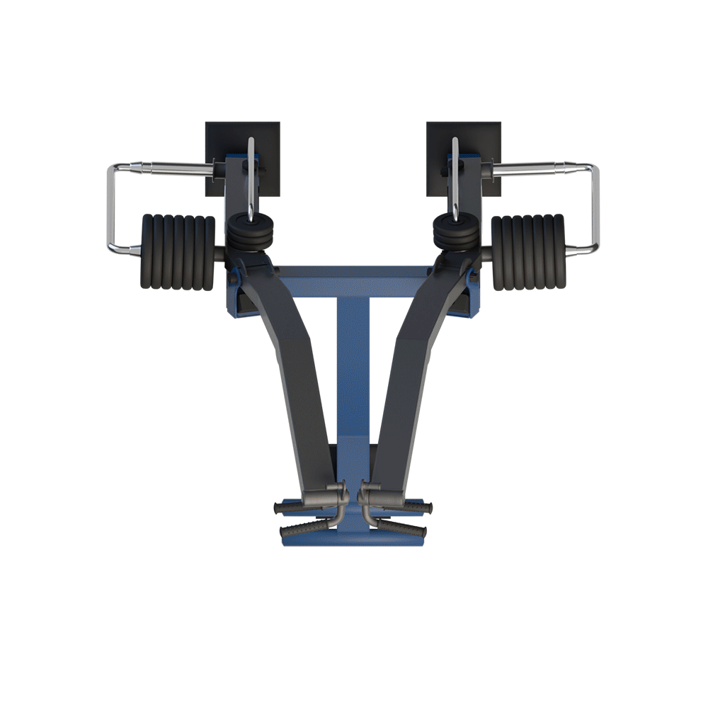 OUTDOOR FITNESS EQUIPMENT STREETBARBELL DIVERGING LAT PULLDOWN