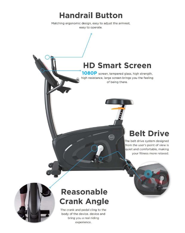 Stationary bike outlet with tv screen